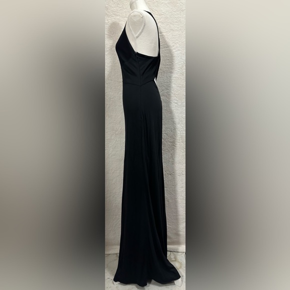 Ralph Lauren Collection black formal long gown open back floor length sleeveless - Picture 4 of 15
